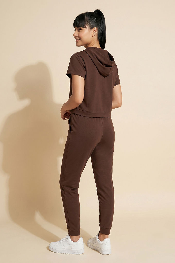 Zivame Athleisure Hooded Sweatshirt - Shaved Chocolate — image 4